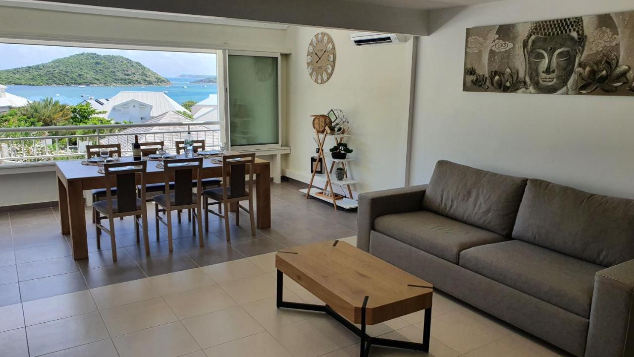 Pinel Superbe Appartement En Residence Vue Mer Cul de Sac Extérieur photo